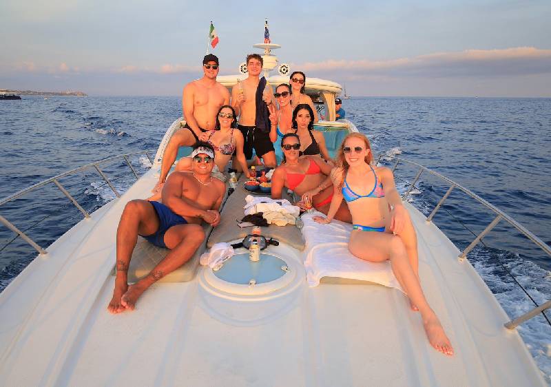 Infinity 45 private yacht sunset cruise Los Cabos