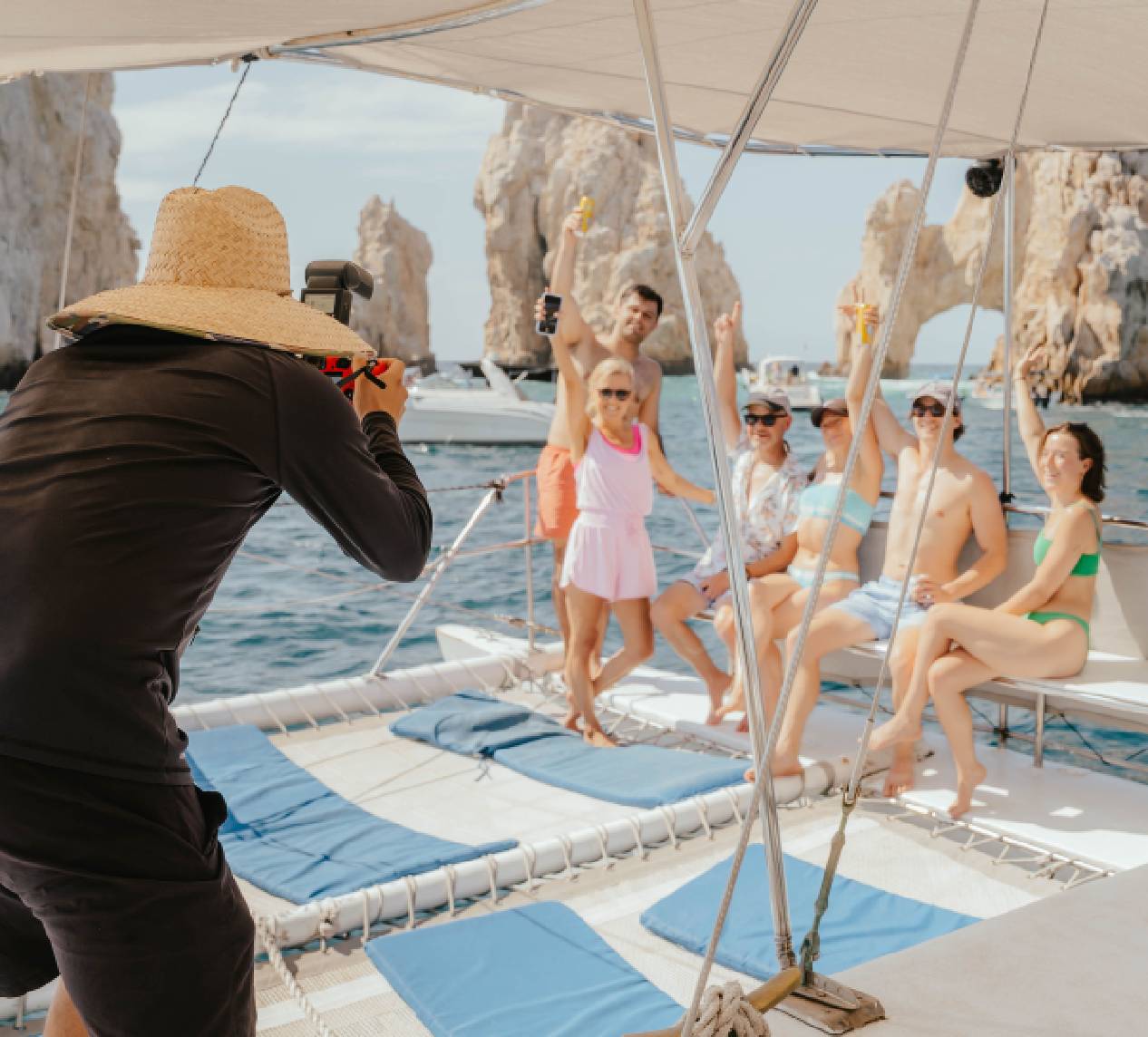 Private sunset catamaran cruise Los Cabos coast